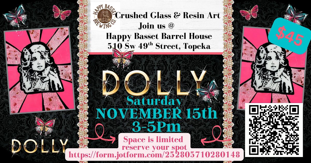 Make a Sparkling resin, crushed glass Dolly masterpiece @ The Happy Basset, 15 November | Event in Topeka
