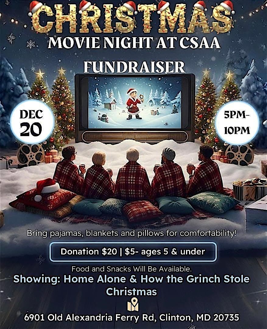CHRISTMAS FUNDRAISER - Movie Night At CSAA, 20 December | Event in Clinton | AllEvents