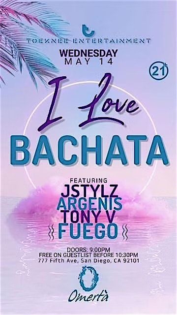 I Love Bachata, 14 May | Event in San Diego | AllEvents