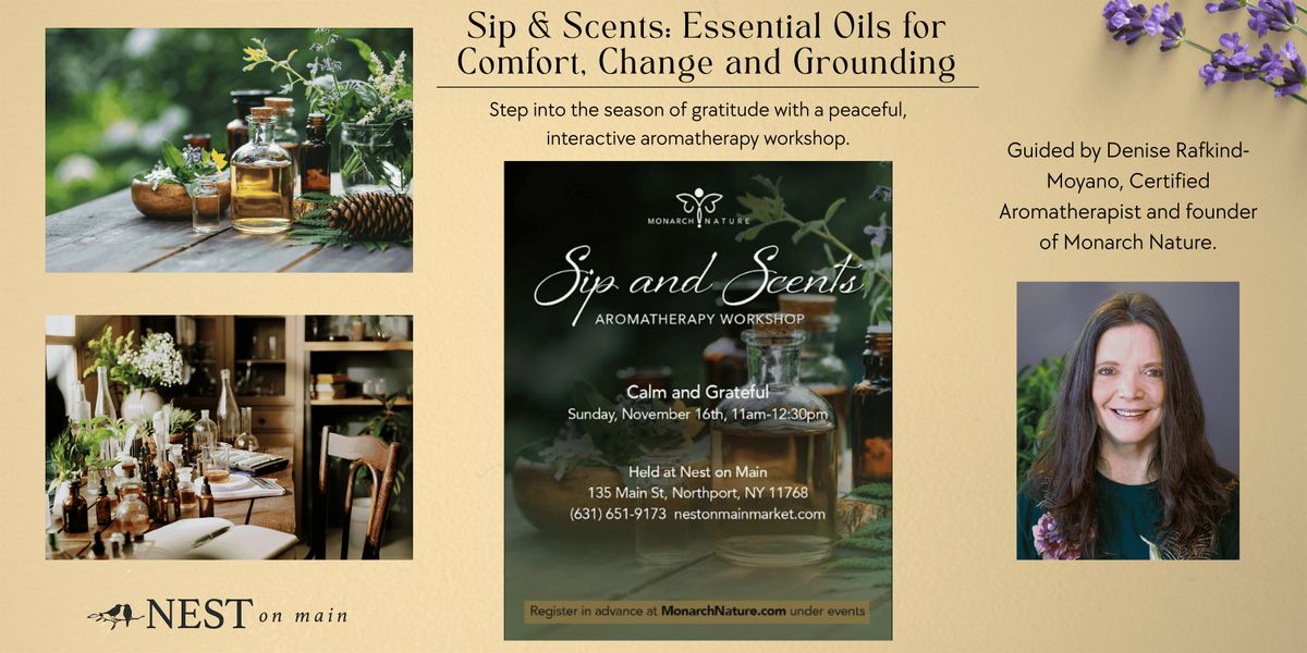 Calm and Grateful – Sip and Scents Essential Oil Workshop | Event in Northport | AllEvents