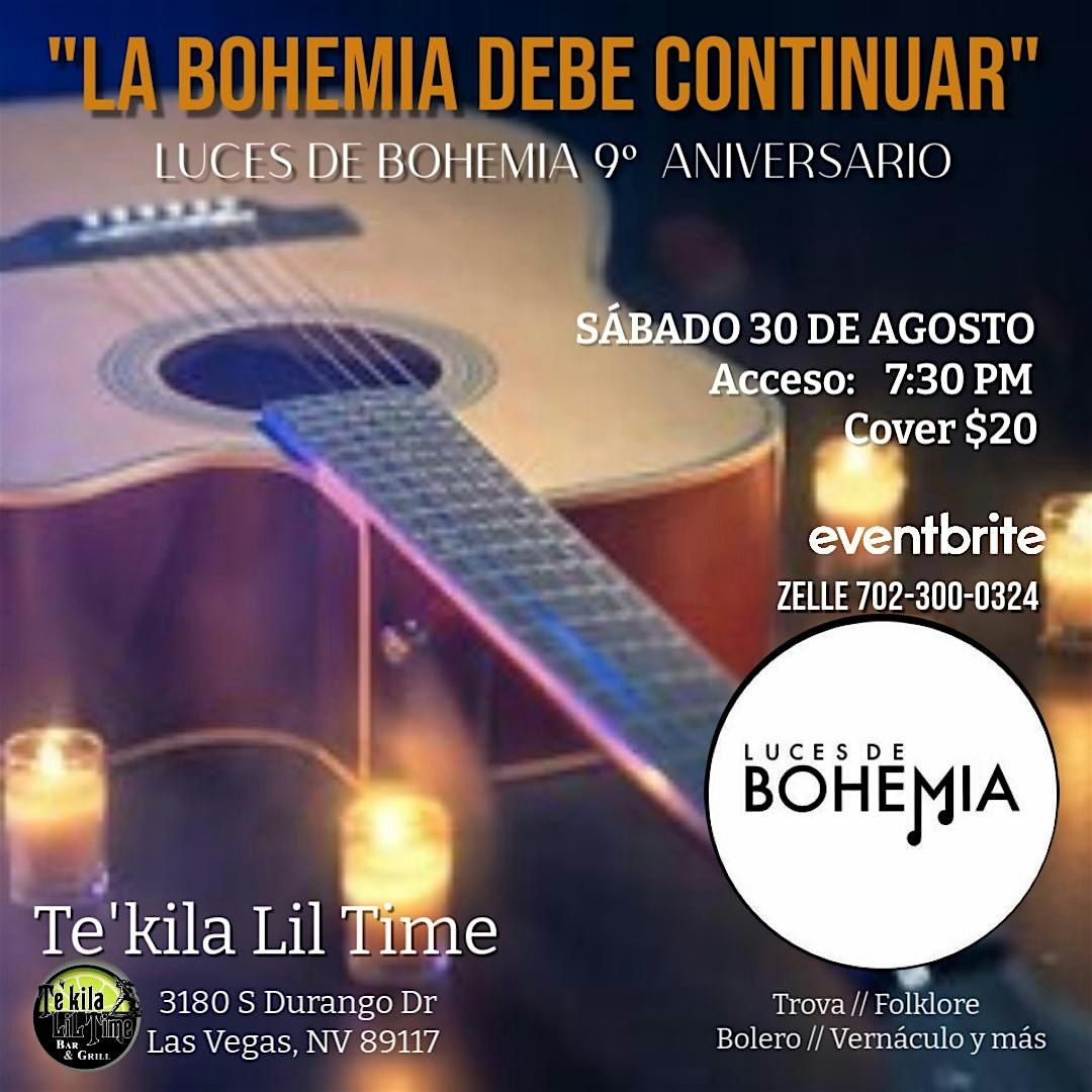 La bohemia debe continuar: Celebrando 9 años de Luces de Bohemia, 30 August | Event in Las Vegas | AllEvents