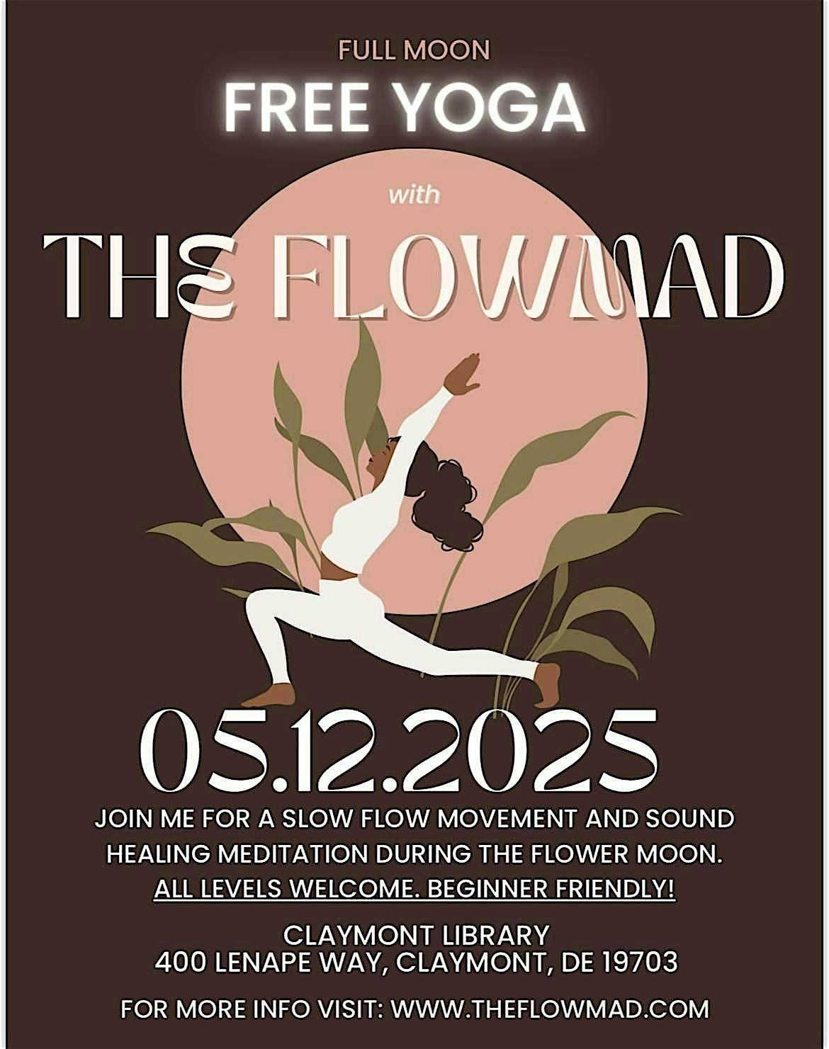 Free Full Moon Yoga With The FLOWMAD | Event in Claymont | AllEvents