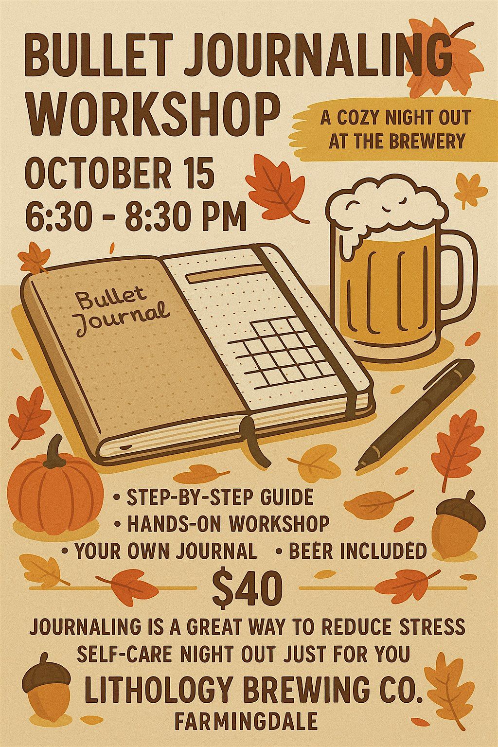 Lithology Bullet Journal Workshop, 15 October | Event in Farmingdale | AllEvents