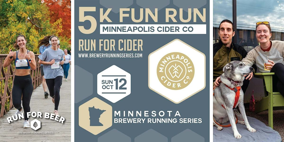 5k Beer Run x  Minneapolis Cider Co | 2025 MN Brewery Running Series, 12 October | Event in Minneapolis | AllEvents