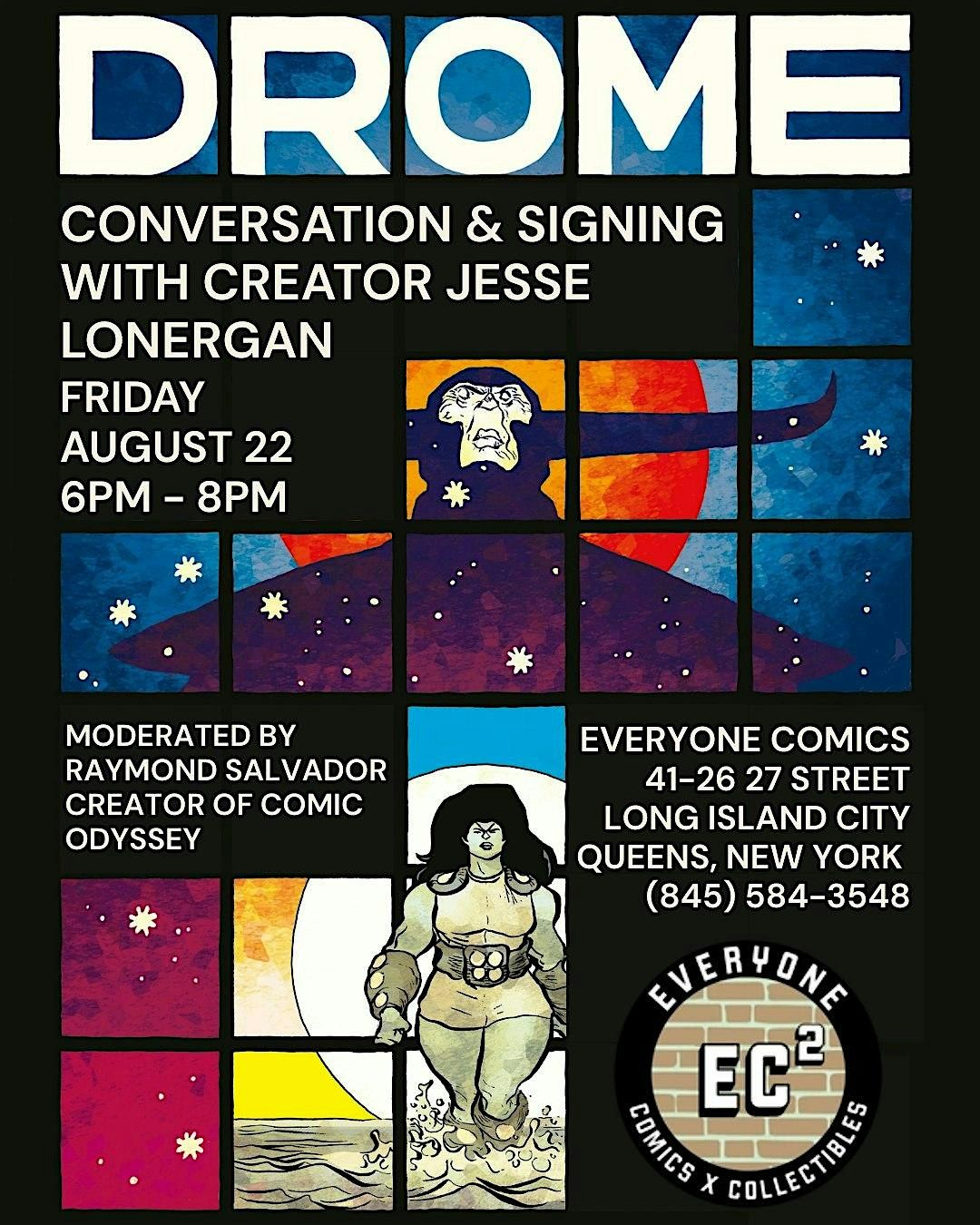 DROME Conversation & Signing With Jesse Lonergan, 22 August | Event in Queens | AllEvents