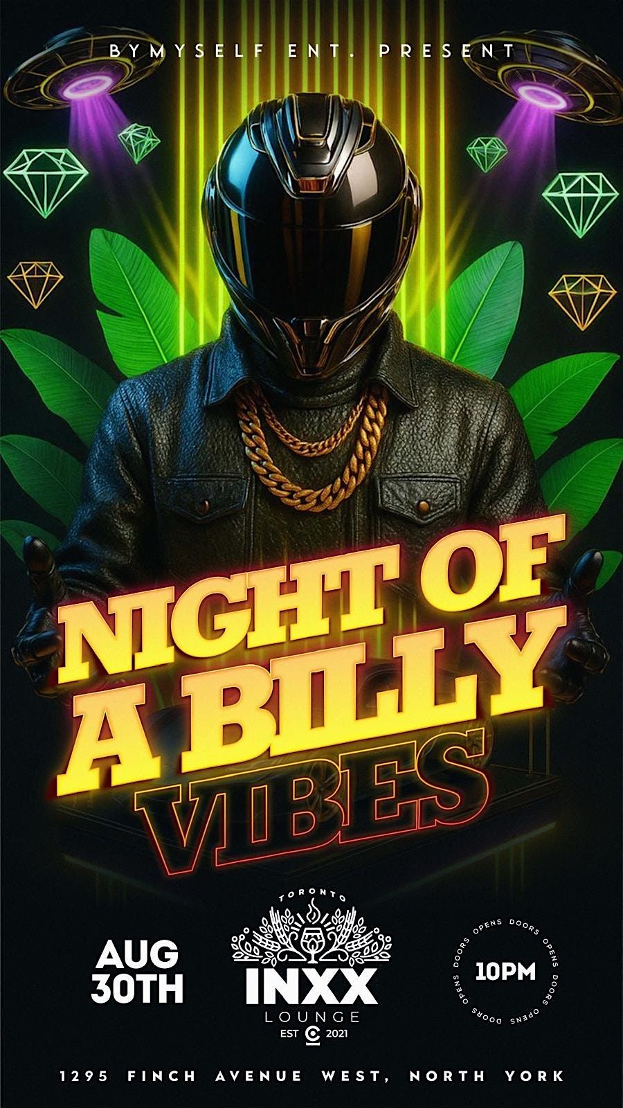 NIGHT OF A BILLY VIBES, 30 August | Event in Toronto | AllEvents