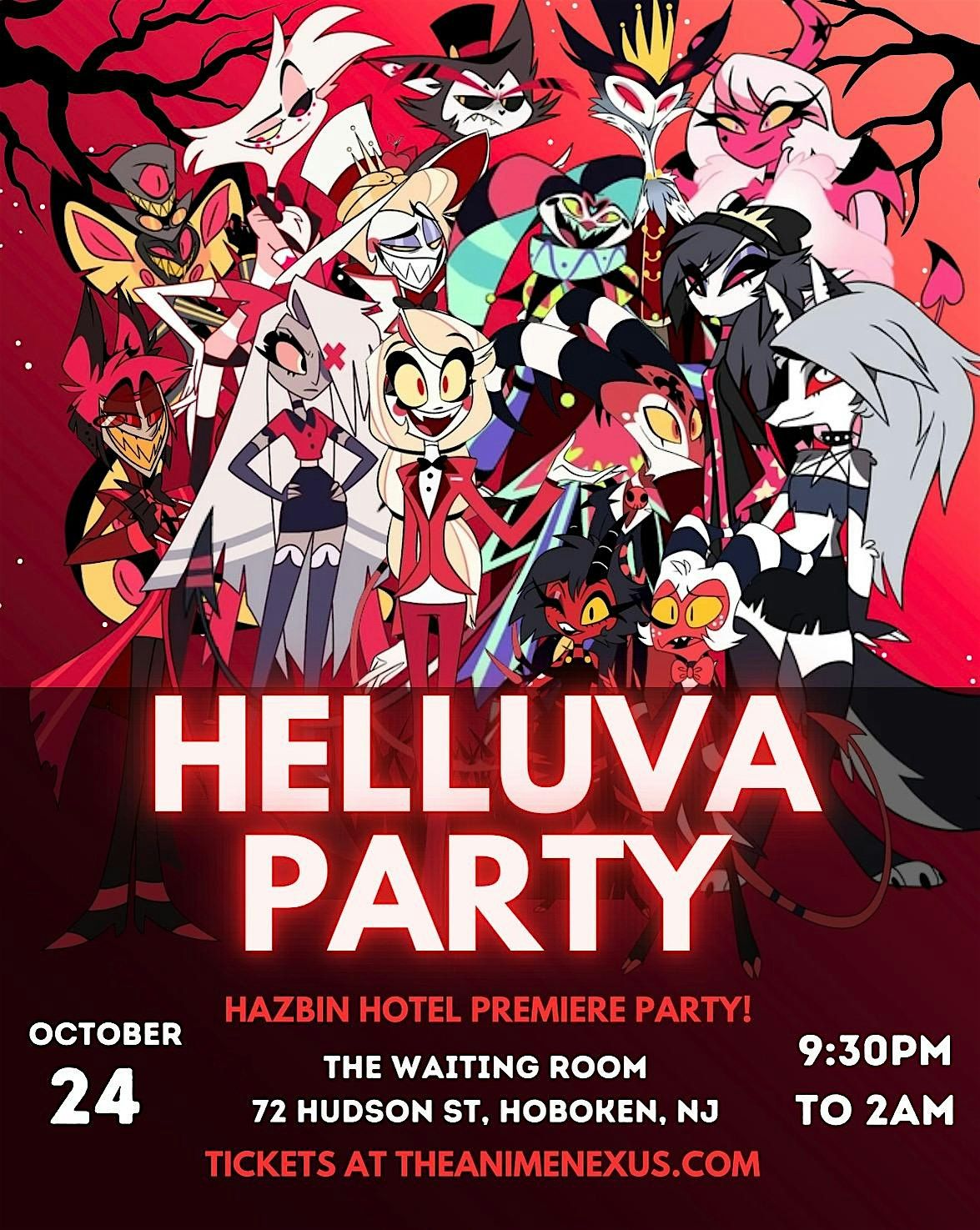 Helluva Party (A Hazbin Hotel Premiere Party!), 24 October | Event in Hoboken | AllEvents