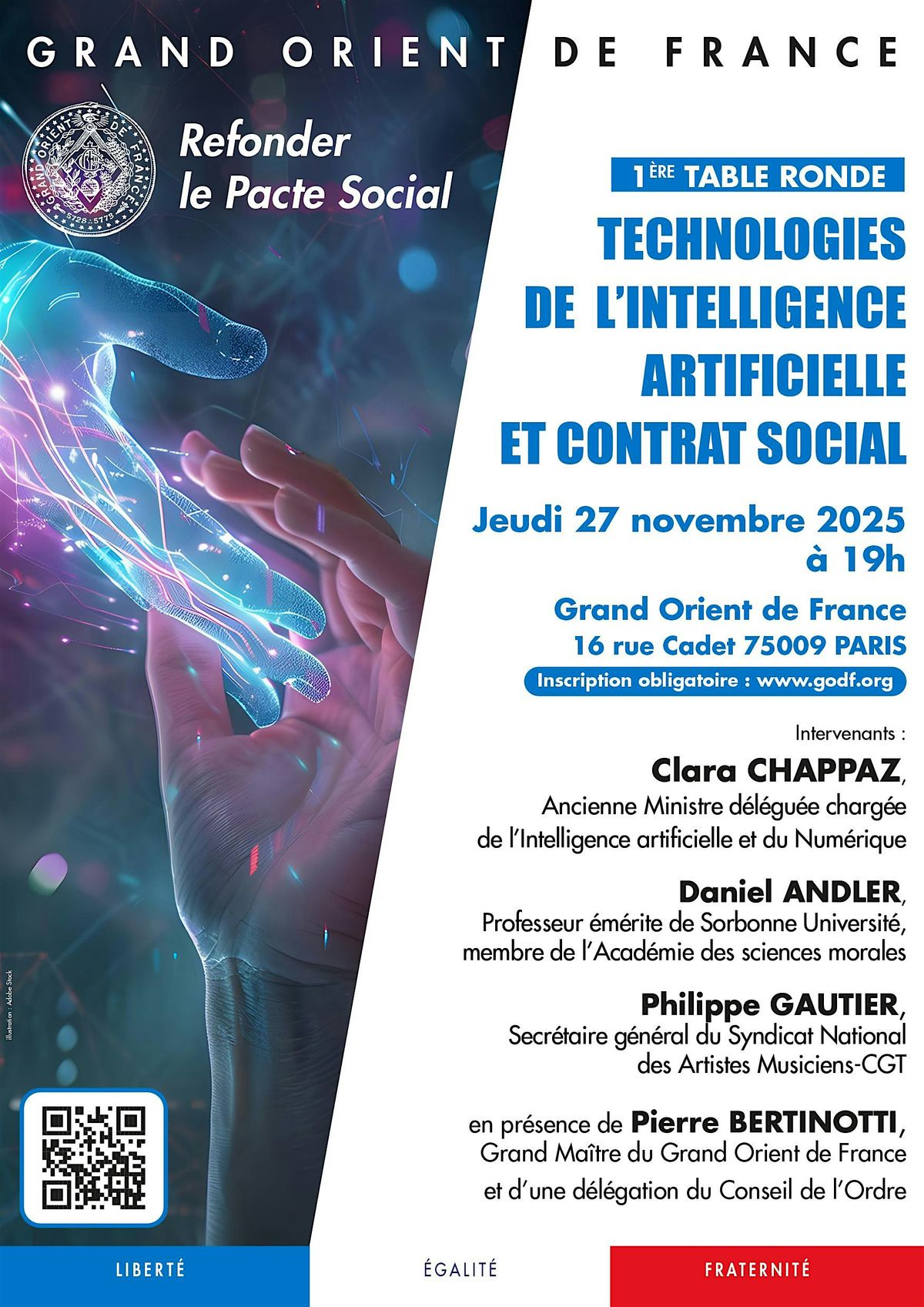 Technologies de l'Intelligence Artificielle et Contrat Social, 27 November | Event in Paris | AllEvents