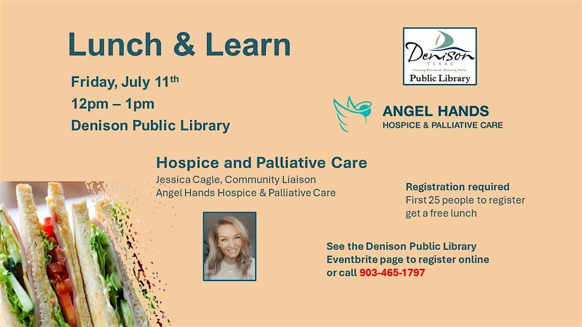 Lunch & Learn - Hospice and Palliative Care, 11 July | Event in Denison | AllEvents