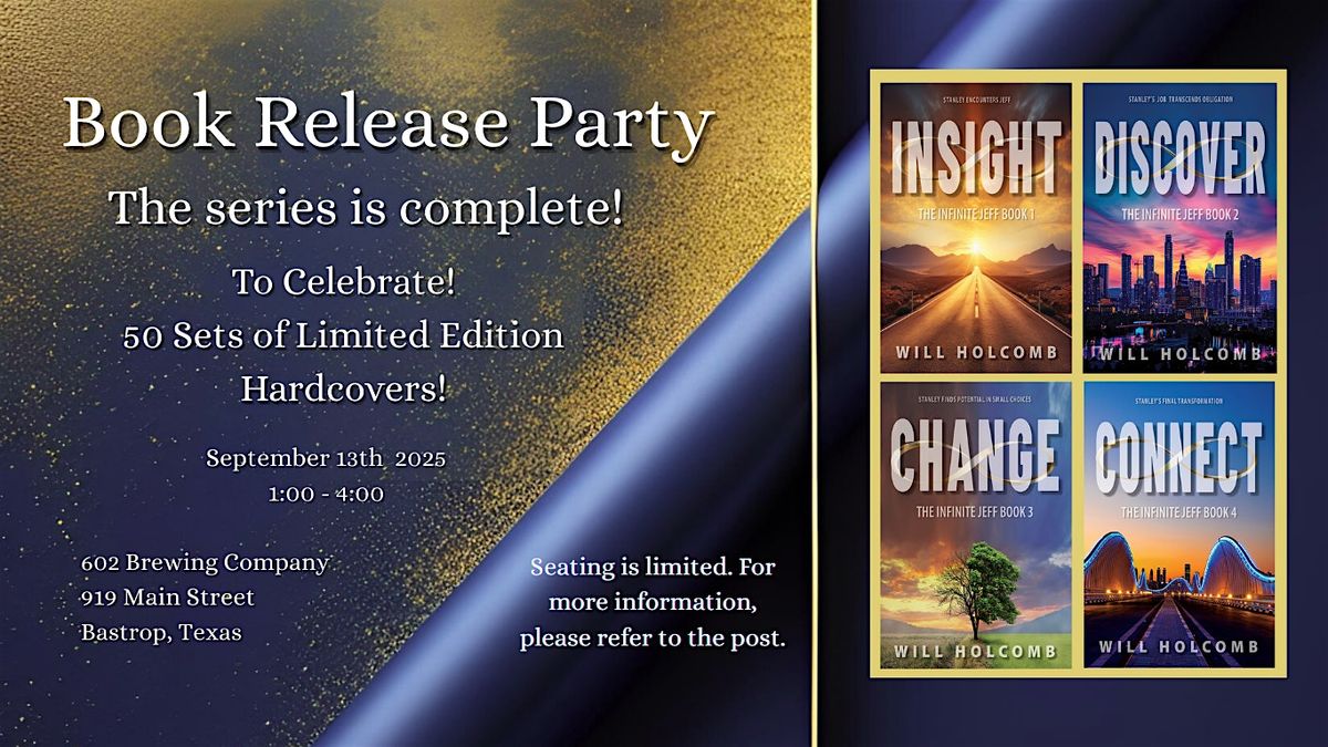 The Infinite Jeff Book Release Party, 13 September | Event in Bastrop | AllEvents