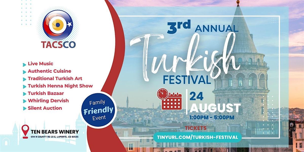 3rd Annual Turkish Festival, 24 August | Event in Fort Collins | AllEvents