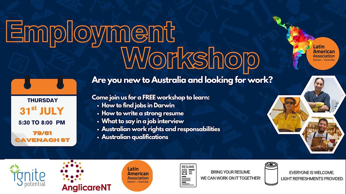 Employment Workshop | Event in Darwin City | AllEvents