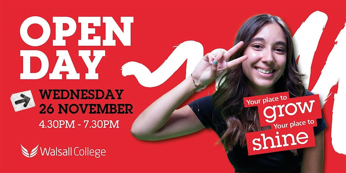 Walsall College November Open Day 2025, 26 November | Event in Walsall | AllEvents