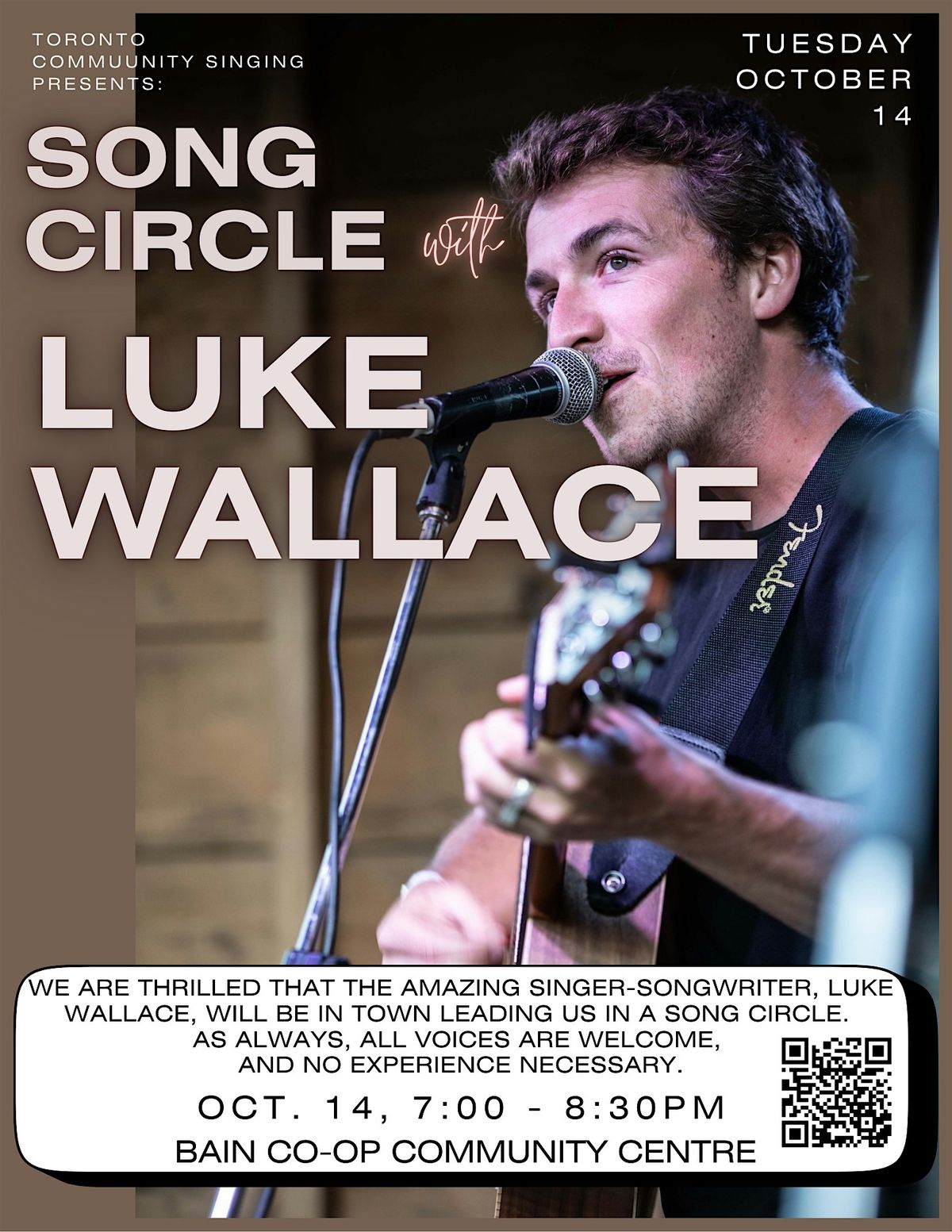Special Song Circle with Luke Wallace, 14 October | Event in Toronto | AllEvents