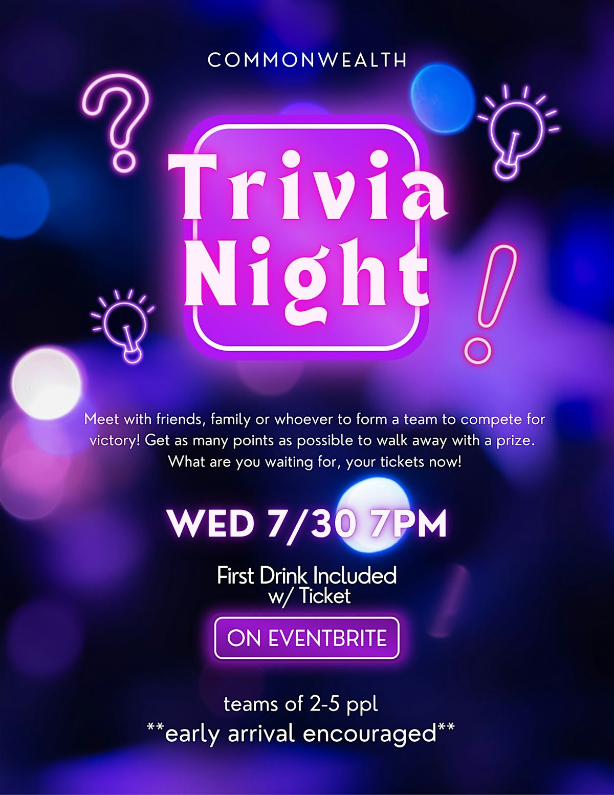 Commonwealth Trivia Night, 30 July | Event in Turlock | AllEvents