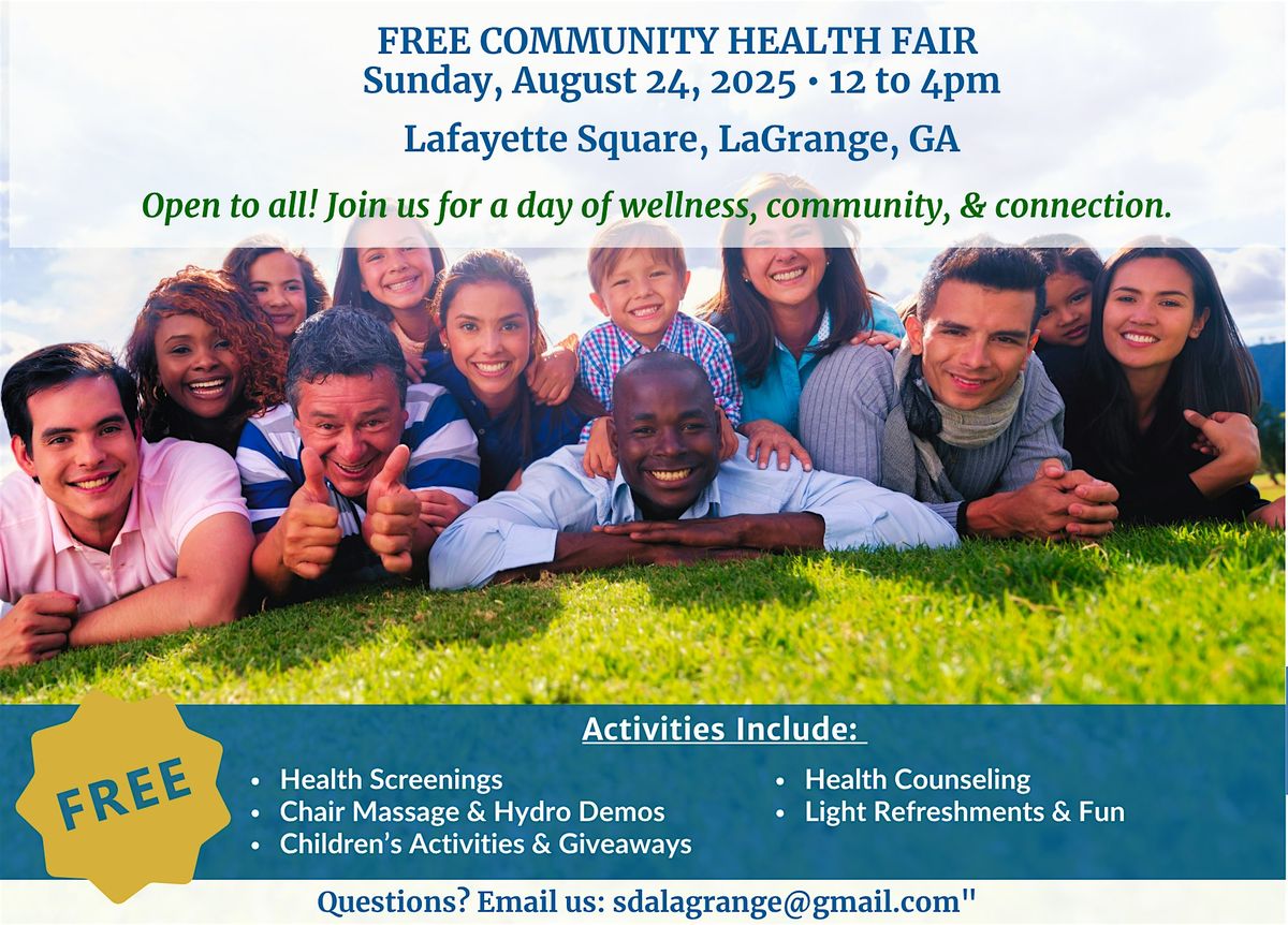 Free Community Health Fair, 24 August | Event in LaGrange | AllEvents