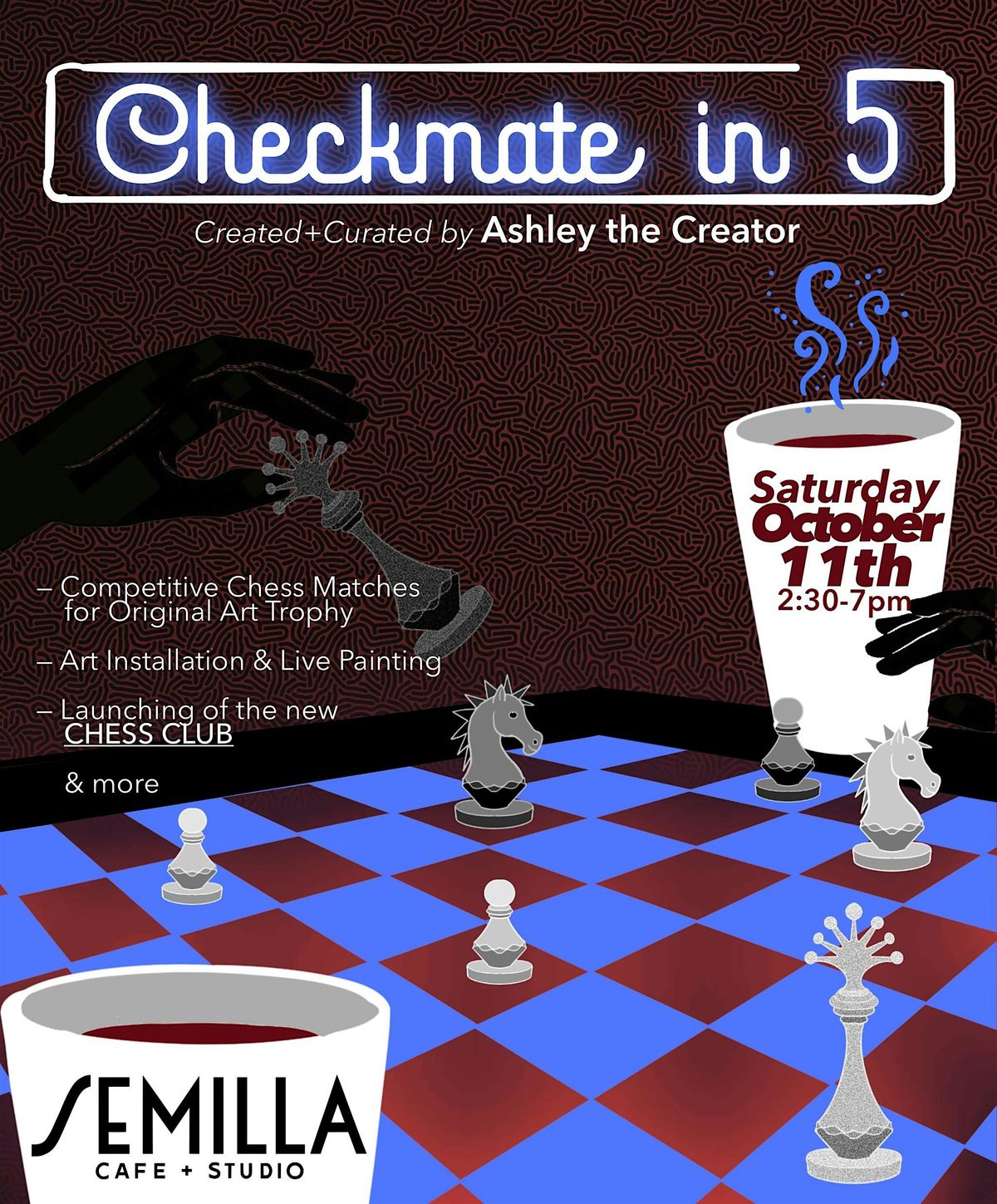 CHECKMATE IN 5, Semilla Cafe + Studio, Hartford, 11 October 2025 ...
