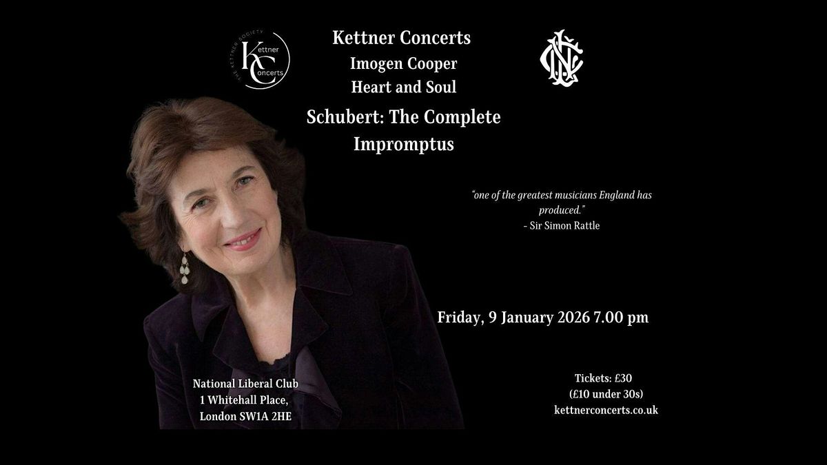 Imogen Cooper | Heart and Soul | Schubert - Complete Impromptus, 9 January | Event in London | AllEvents