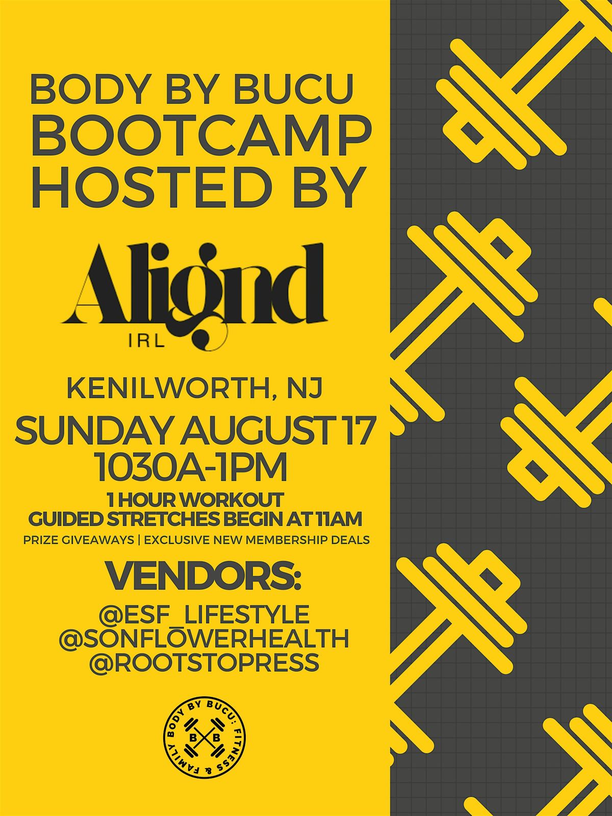 Body by Bucu Bootcamp Hosted by Alignd IRL, 17 August | Event in Kenilworth | AllEvents