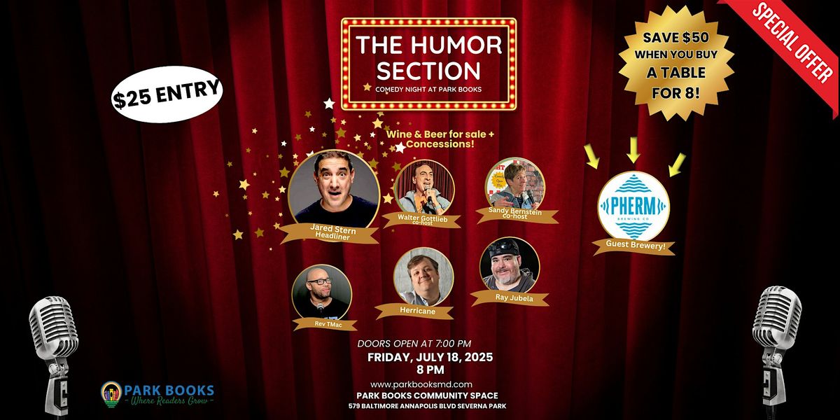 The Humor Section: Comedy Show, 18 July | Event in Severna Park | AllEvents