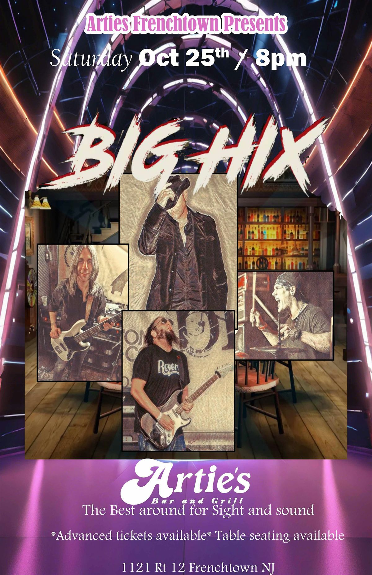 BIG HIX - LIVE AT ARTIES - Country is alive at Arties, 25 October | Event in Frenchtown | AllEvents