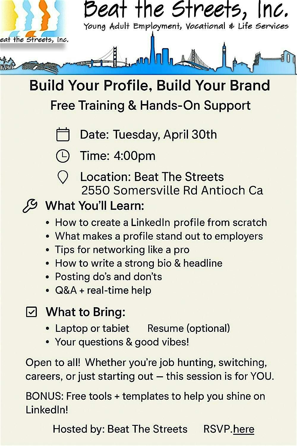 Career Ready: Building Your LinkedIn & Resume for Success, 30 May | Event in Antioch | AllEvents