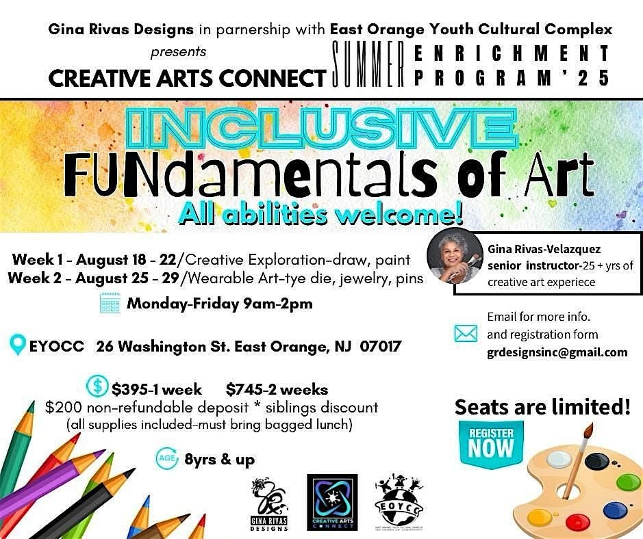 Summer Enrichment Program-FUNdamentals of Art, 18 August | Event in East Orange | AllEvents