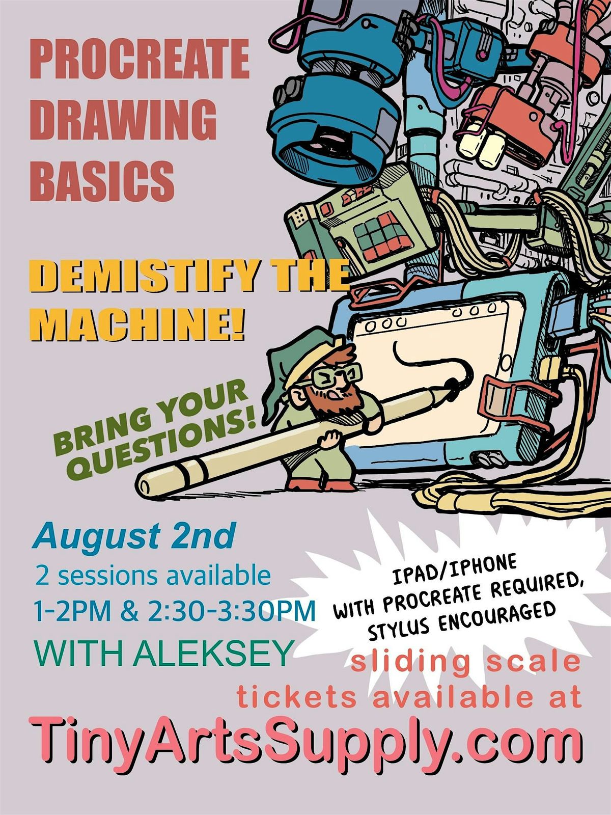 Procreate Drawing Basics for Ipad (or Pocket for Iphone) in person class!, 2 August | Event in Queens | AllEvents