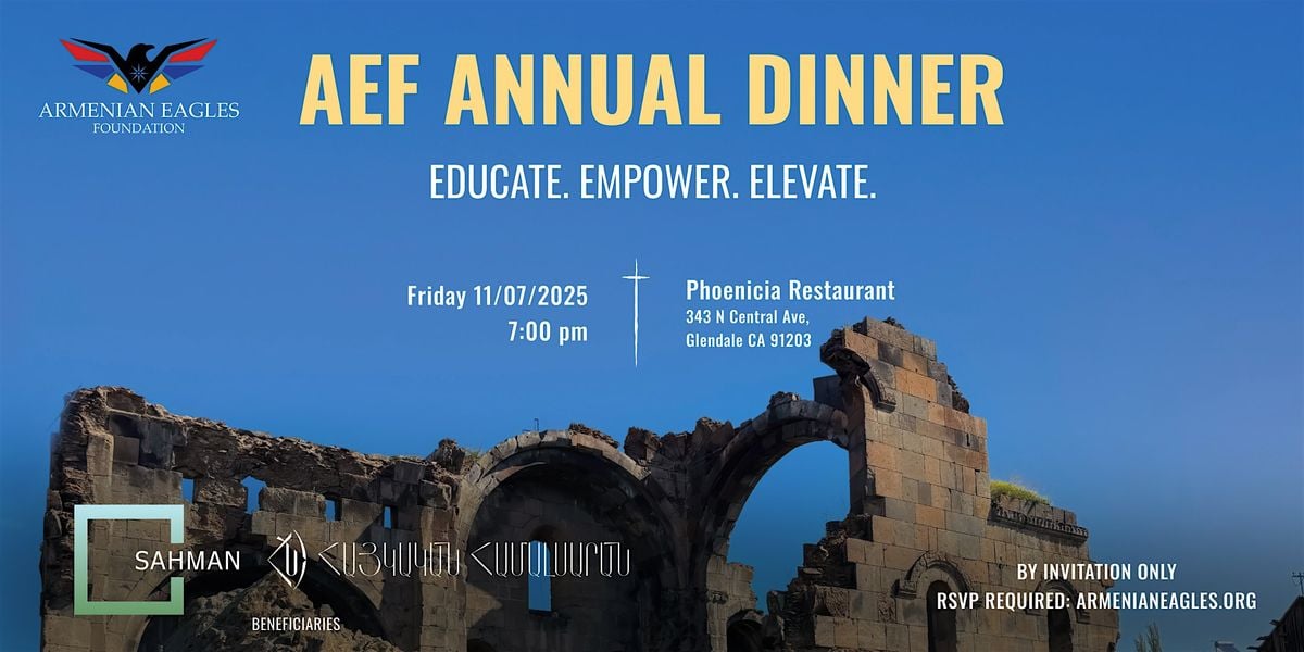AEF Annual Dinner, 7 November | Event in Glendale | AllEvents