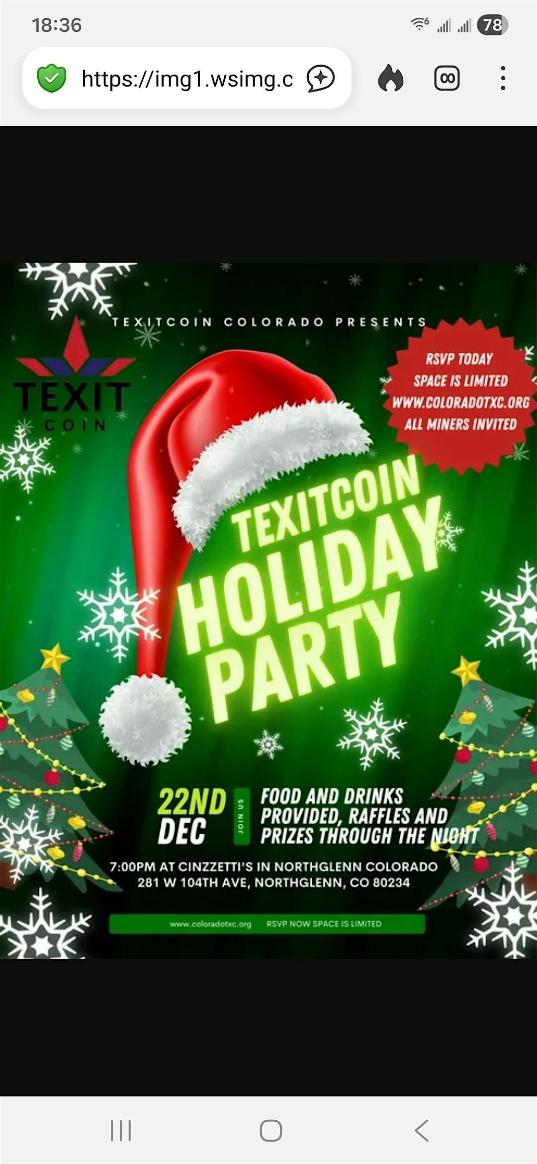2025 Texit Coin Holiday Party, 22 December | Event in Northglenn | AllEvents