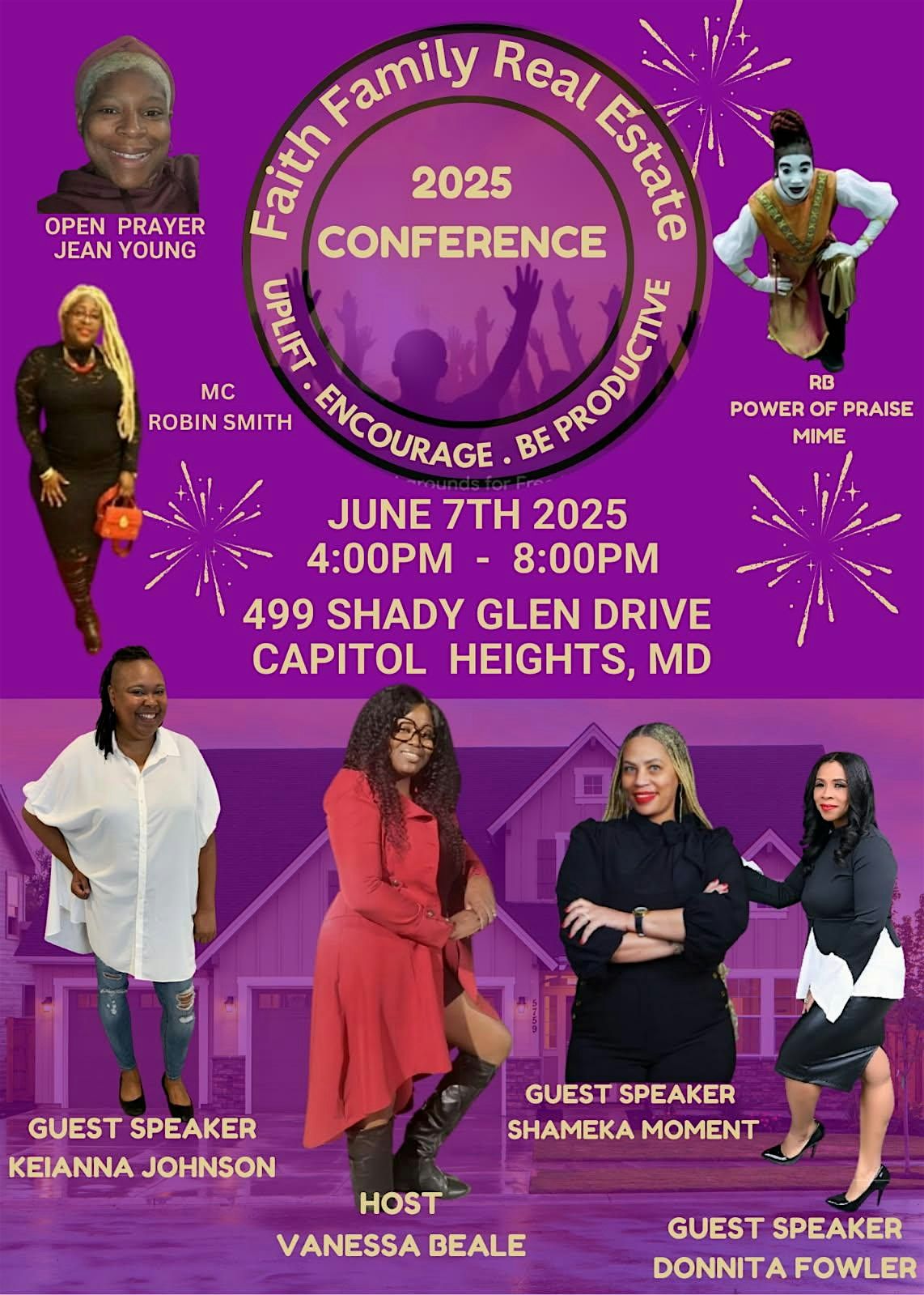 2025 Faith Family Real Estate Conference Uplift, Encourage Be Productive, 7 June | Event in capital heights