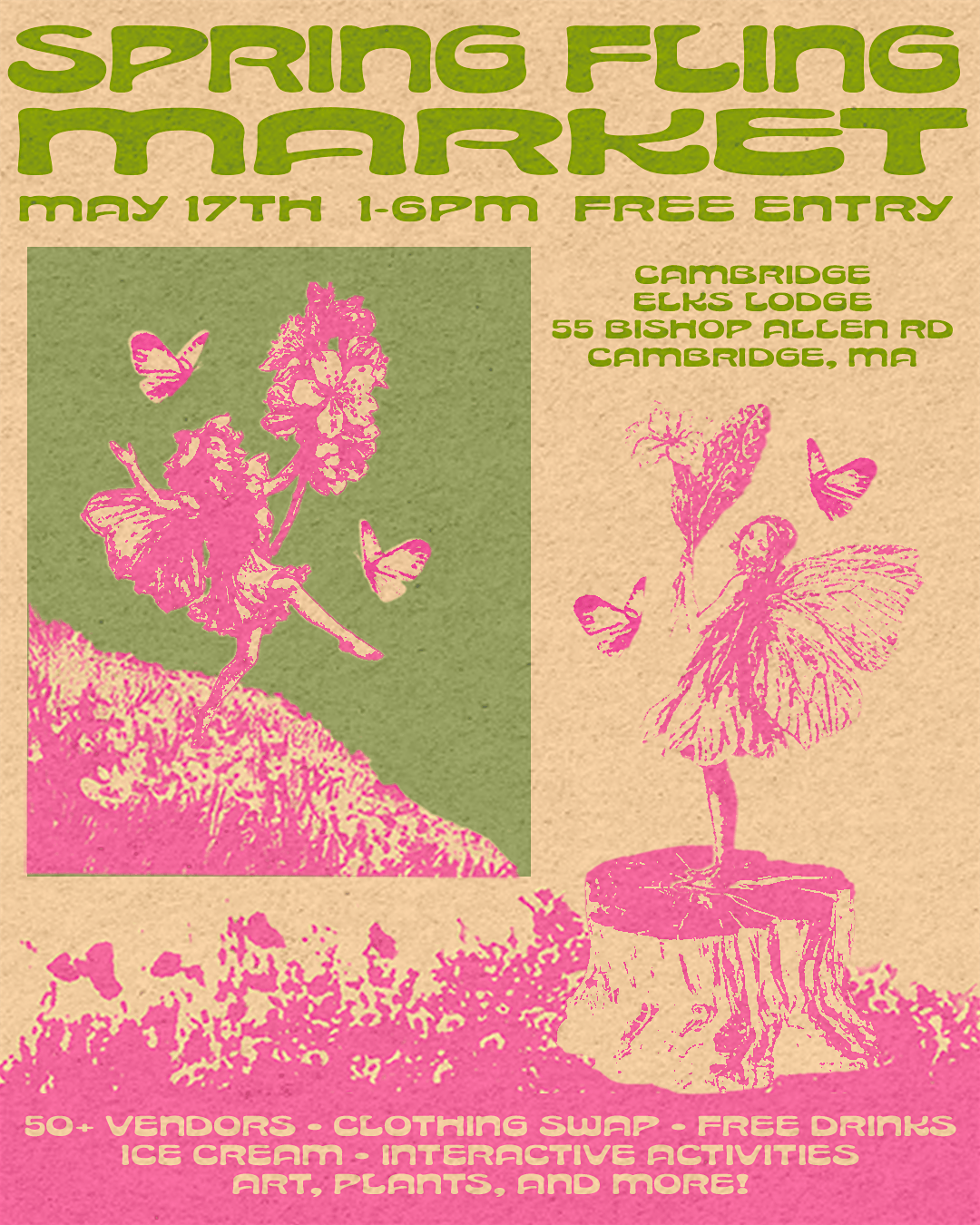 Spring Fling Market: Vintage Clothing, Arts, Plants, Home, Food!, 17 May | Event in Cambridge | AllEvents