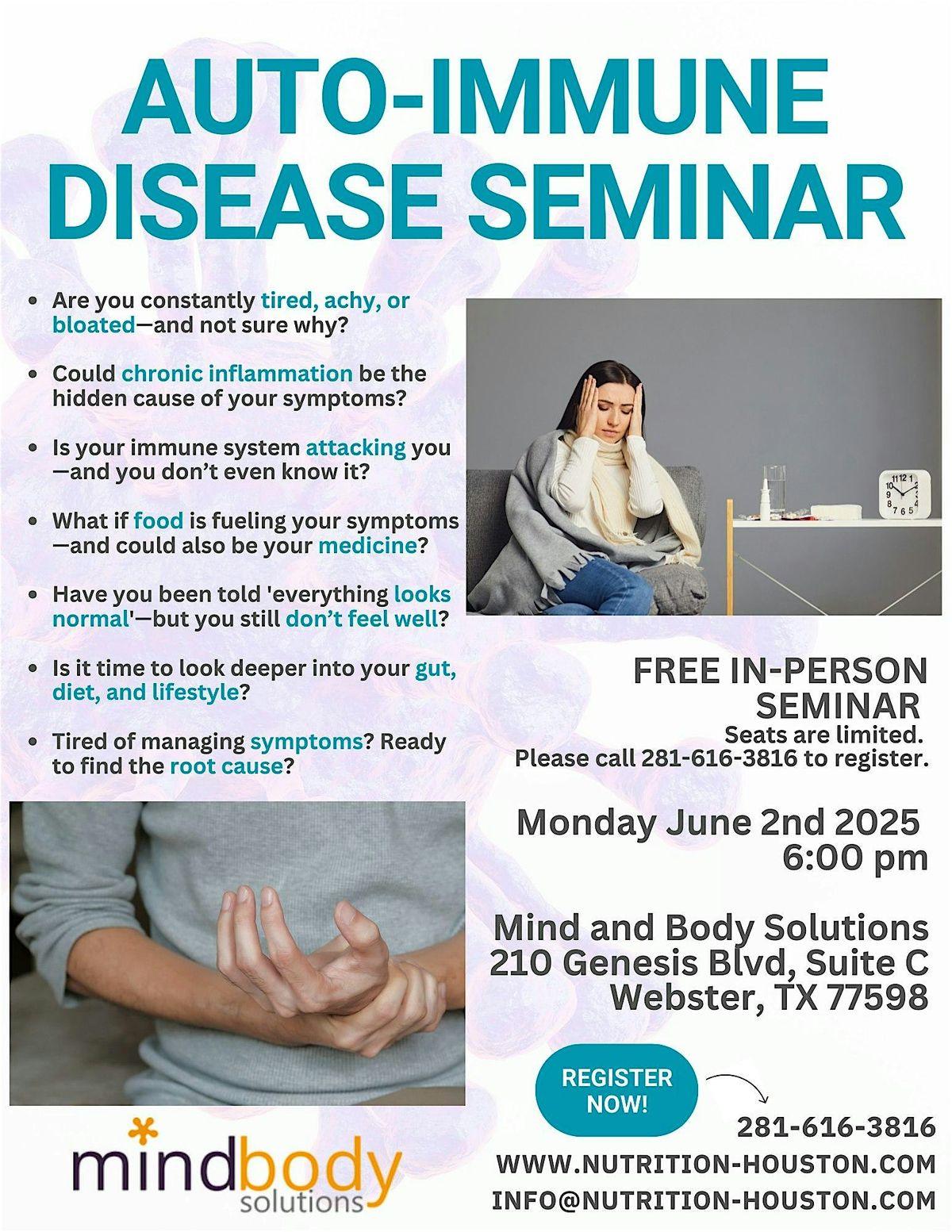 FREE Auto-Immune Disease Seminar, 2 June | Event in Webster | AllEvents