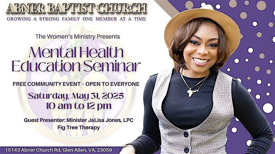 Mental Health Education Seminar, 31 May | Event in Glen Allen | AllEvents