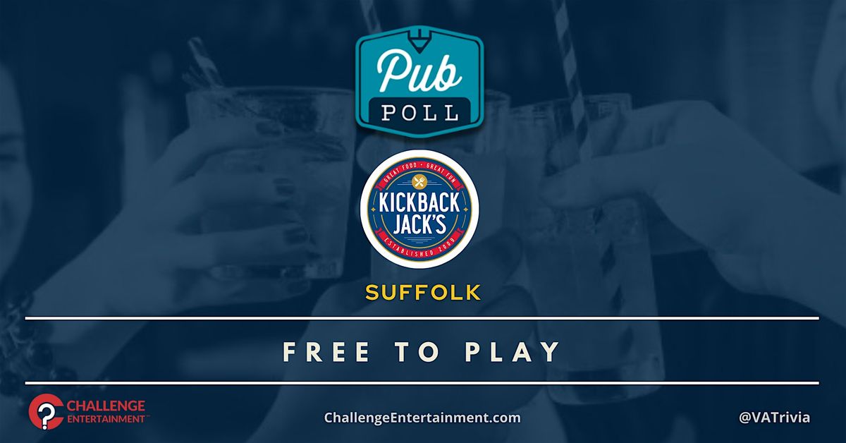 Weekly Pub Poll Game Nights at Kickback Jack's - Suffolk, 20 August | Event in Suffolk | AllEvents