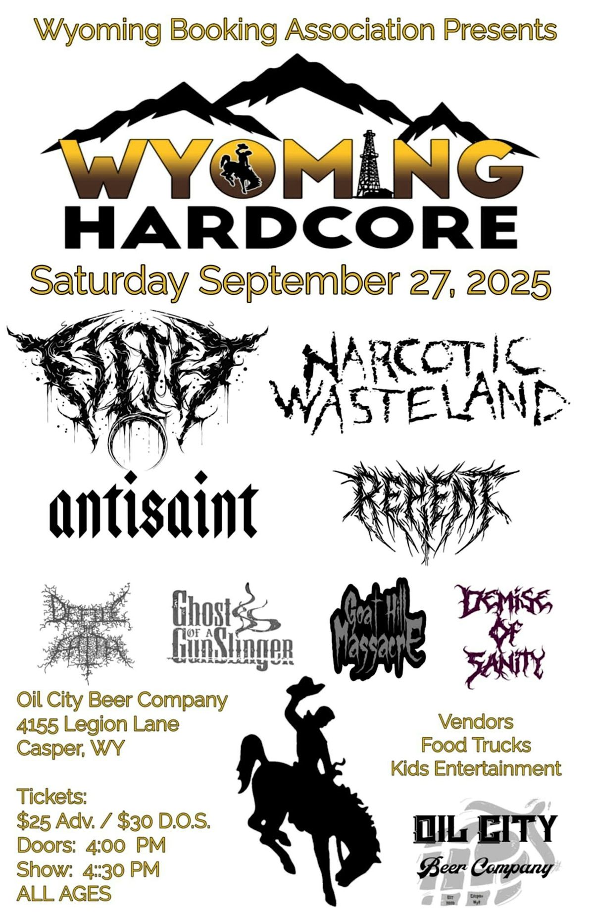 WYOMING HARDCORE at Oil City Beer Company, 27 September | Event in Casper | AllEvents
