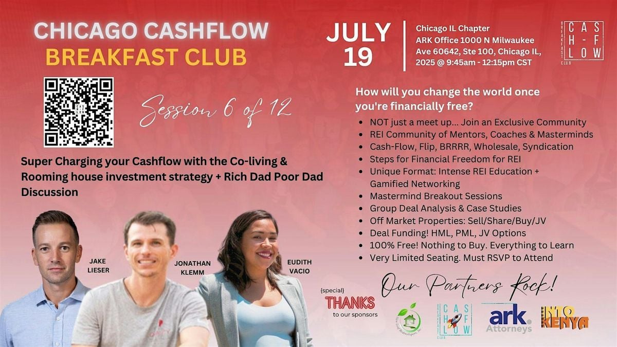 Chicago Cashflow Breakfast Club: REI Education & Networking event - 7/19, 19 July | Event in Chicago | AllEvents