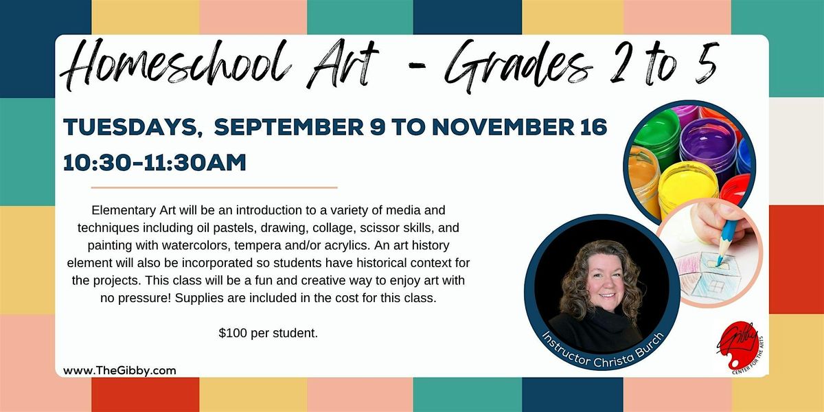 Fall 2025 Homeschool Art - Grades 2 to 5, 9 September | Event in Middletown | AllEvents