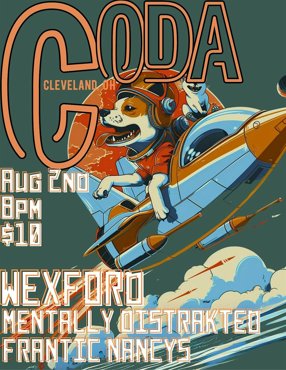 Wexford | Mentally Distrakted | Frantic Nancys at CODA, 2 August | Event in Cleveland | AllEvents