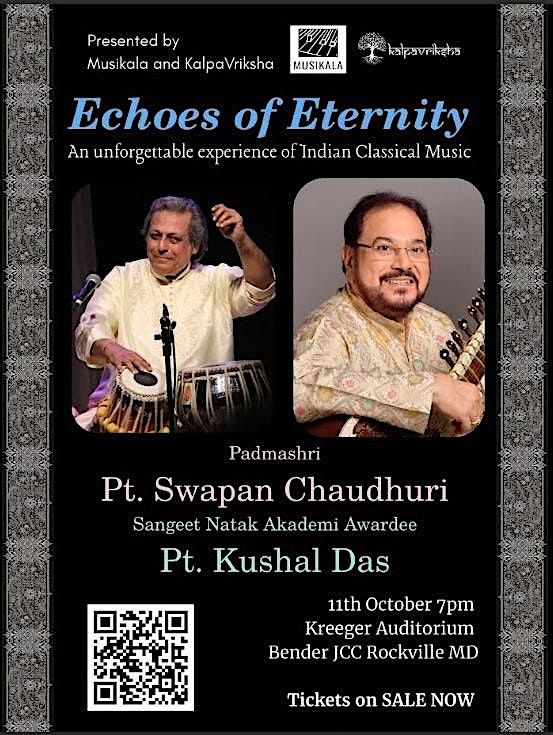 Echoes of Eternity - an evening of Indian classical Strings and Tabla, 11 October | Event in Rockville | AllEvents