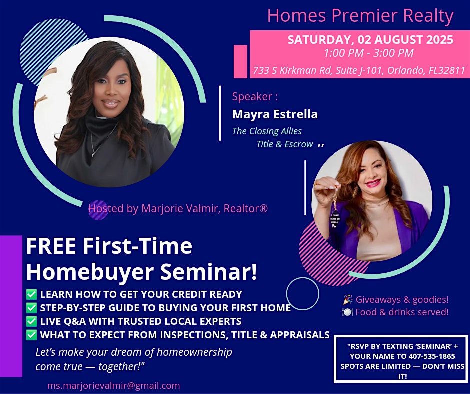 First-Time Buyers Seminar, 2 August | Event in Orlando | AllEvents