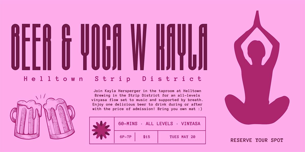 Beer and Yoga With Kayla, 20 May | Event in Pittsburgh | AllEvents