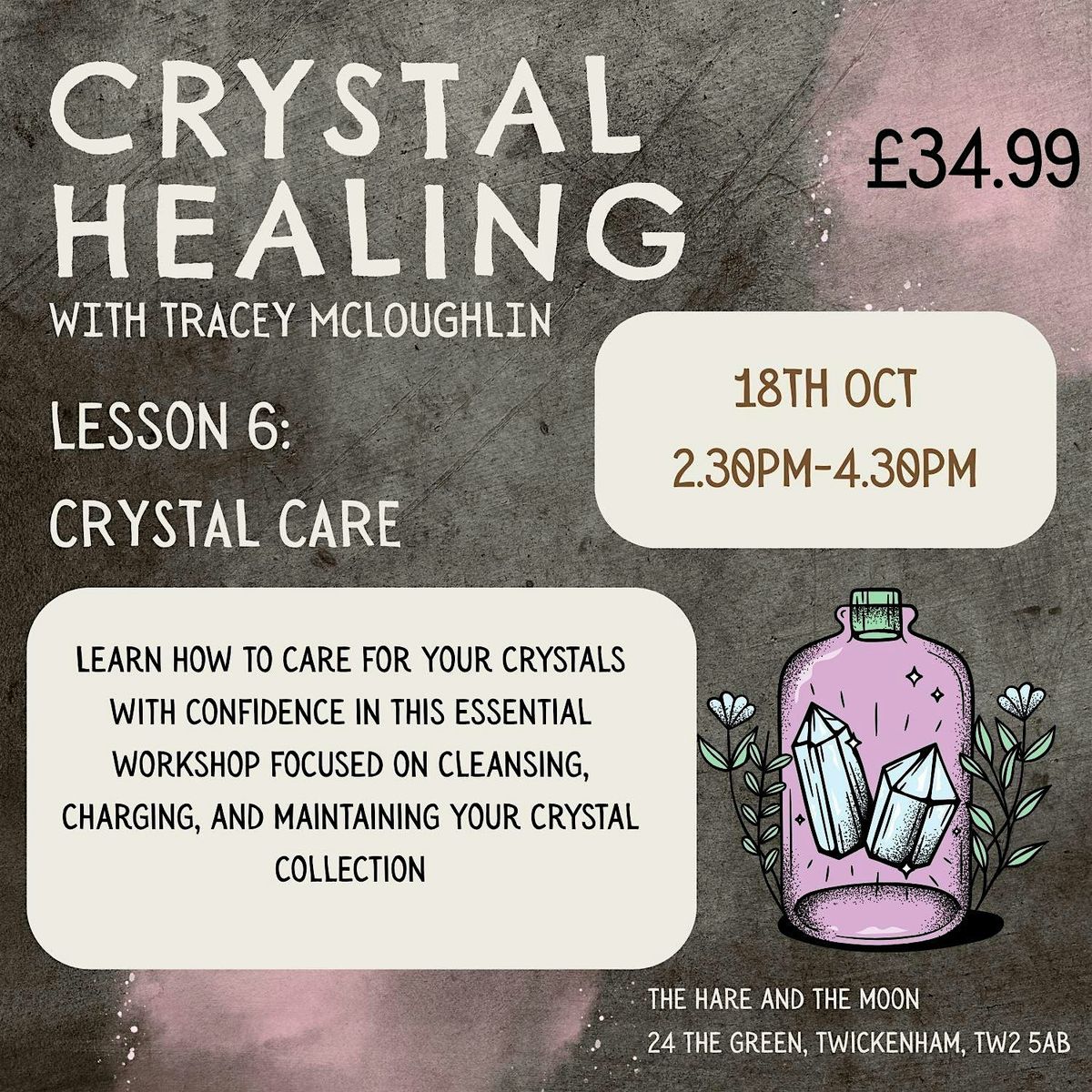 Crystal Care Workshop, 18 October | Event in Twickenham | AllEvents