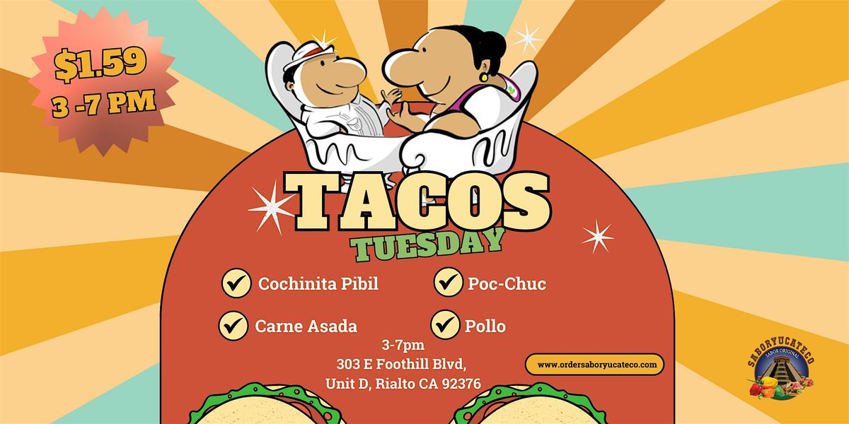 Taco Tuesday  $1.59 Tacos & beer. datenight | Event in Rialto | AllEvents