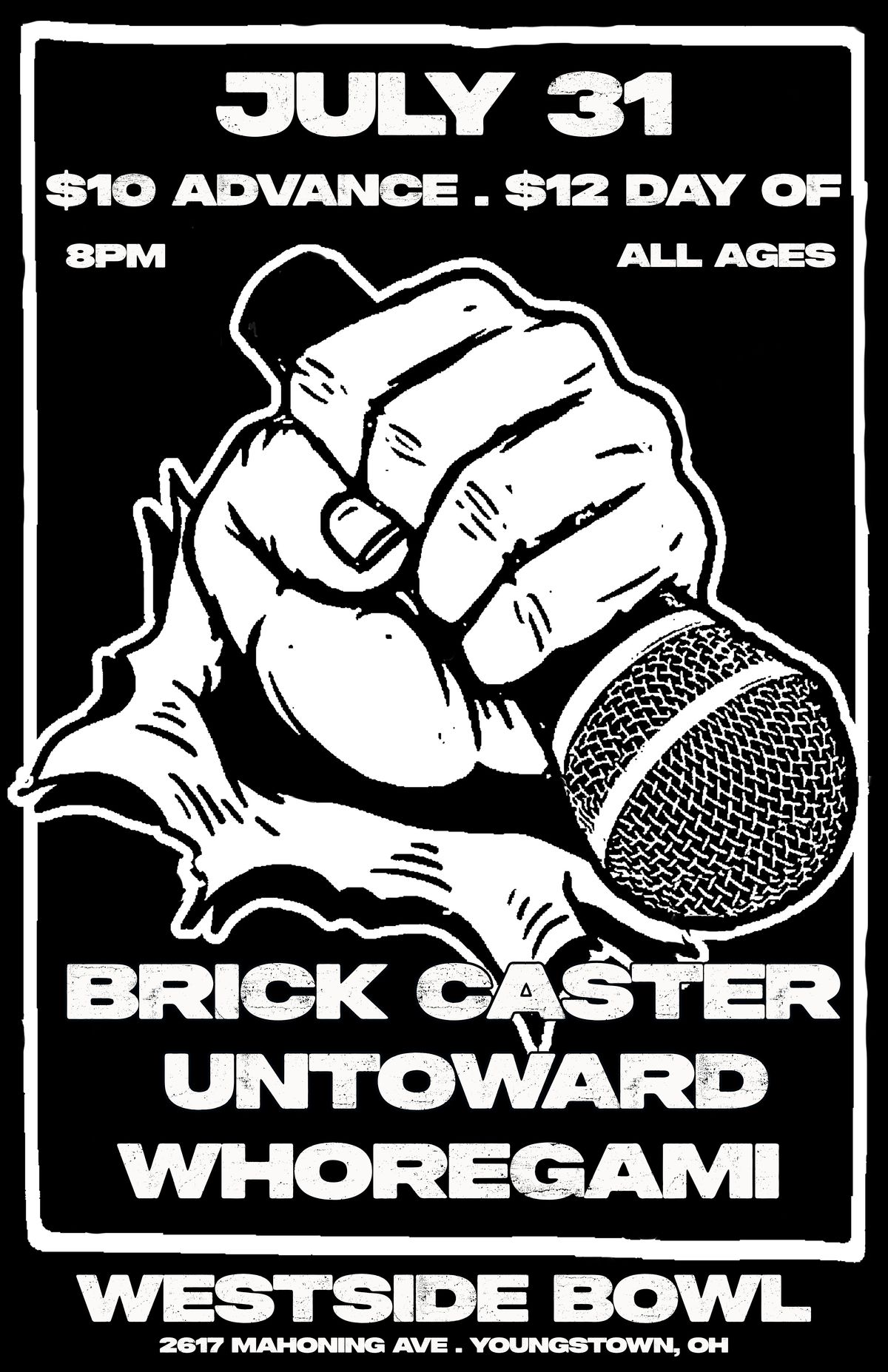 Brick Caster/Untoward/Whoregami | Event in Youngstown | AllEvents