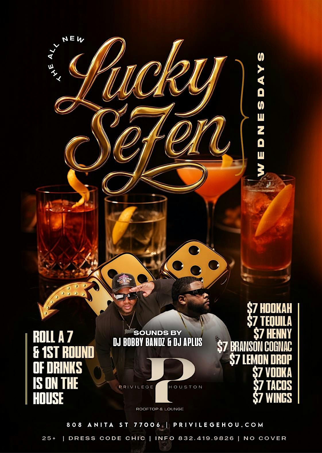 "Lucky Se7en" Wednesdays At Privilege Rooftop & Lounge | Event in Houston | AllEvents