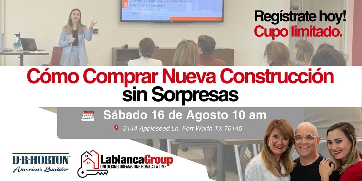 Cómo Comprar Nueva Construcción sin Sorpresas, 16 August | Event in Fort Worth | AllEvents