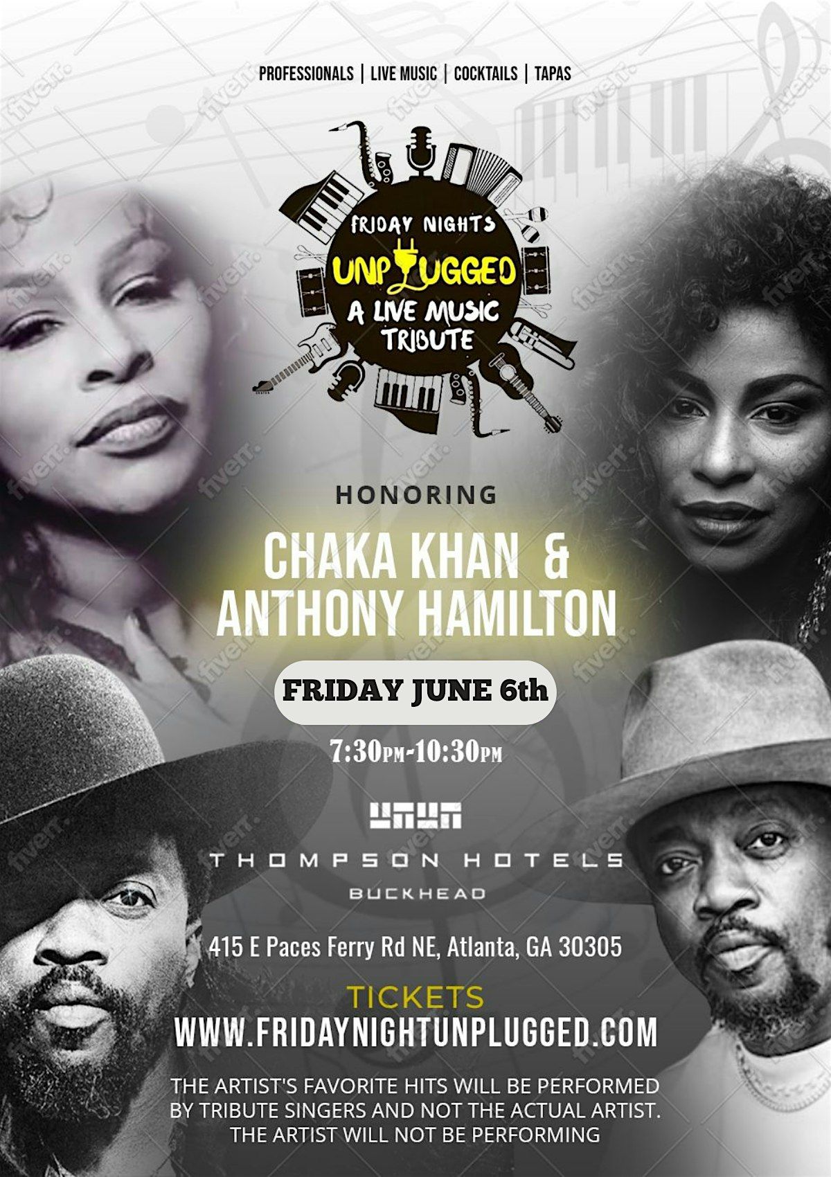Friday Night: Unplugged - Live Tribute to Chaka Khan & Anthony Hamilton, 6 June | Event in Atlanta | AllEvents