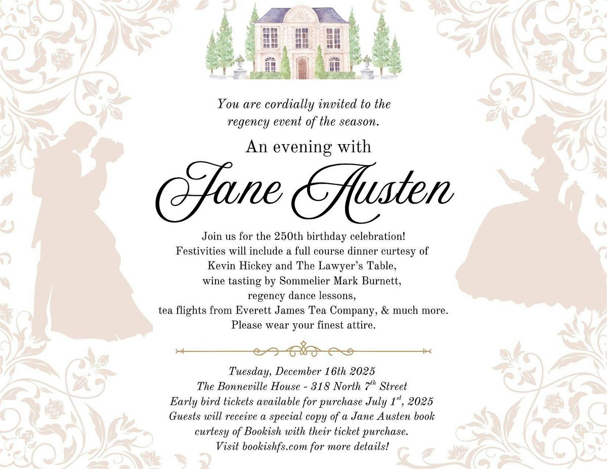 An Evening with Jane Austen, 16 December | Event in Fort Smith | AllEvents