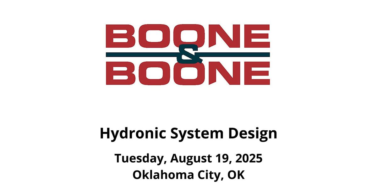 Hydronic System Design, 19 August | Event in Oklahoma City | AllEvents